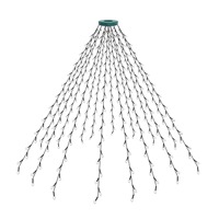 LED-Ring Baumspitzenbeleuchtung Fünfzackiger Stern Wasserfall-Lichterkette IP44 288/400 LED Innen- und Außenbereich Weihnachten Garten Party Feiertagsdekoration