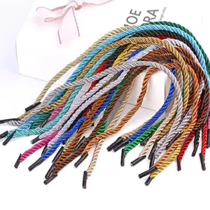 Wholesale Nylon 5mm Round 3 Strands Twisted Portable Rope Handle Cord Packaging Rope For Paper Bag