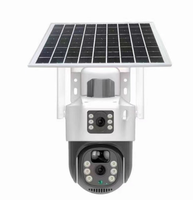 Cámara de Seguridad CCTV PTZ IP 4G de 5MP para Exteriores, con Energía Solar, Doble Lente, Doble Pantalla, PIR, Red WIFI, Seguimiento Humano