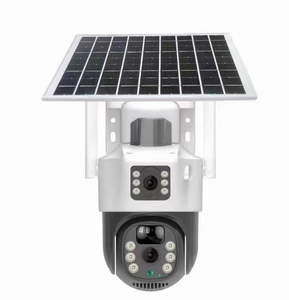 كاميرا مراقبة خارجية تعمل بالطاقة الشمسية بدقة 5 ميجابكسل مع اتصال 4G وخاصية PTZ وعدستين وشاشتين ومستشعر حركة واتصال واي فاي وتتبع بشري - Product Image 1