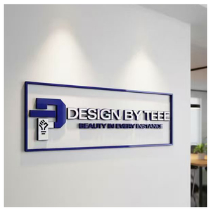 Laser Cutting 3D <b>Letters</b> Custom Business Sign for Company Logo Backlit Signs of Wall Logo Sign - Product Image 2