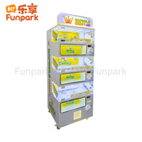 Distributeur à retour sur investissement élevé avec éclairage LED en verre trempé et contrôle de marge de précision pour parcs d'attractions et centres de divertissement familial