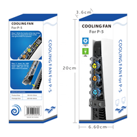 Ventilateur de refroidissement haute vitesse 4600 tr/min pour console PS5, ventilateur silencieux RGB avec 3 vitesses réglables, USB Plug and Play