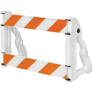 Barrera Peatonal Multifuncional, Barrera de Seguridad Portátil, Barrera de Cierre con Reflectores, Barrera Plegable de Desvío Longitudinal - Product Image 1