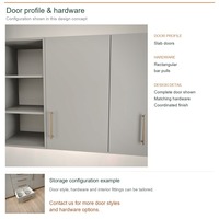Meuble de cuisine stratifié au design luxueux, configuration en U, boîtes de rangement en MDF, unités sur mesure et rangements extractibles