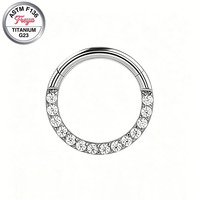 Anneaux de nez septum en titane, boucles d'oreilles cartilage, boucles d'oreilles tragus hélix, anneaux de nez tendance pour femmes, anneaux segmentés articulés, créoles