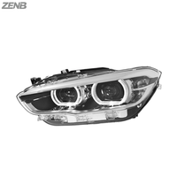 Phares LED ZENB pour BMW Série 1 F20 2015-2018, mise à niveau avec DRL jaunes et blancs, phares à double lentille convertibles