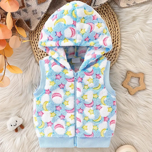 เสื้อกั๊กเด็กผู้หญิงลายการ์ตูน ระบายอากาศได้ดี บุใยโพลีเอสเตอร์ 100% รุ่นใหม่ ปี 2025 สวมใส่สบาย อุ่นสบาย ไม่มีแขน - Product Image 1