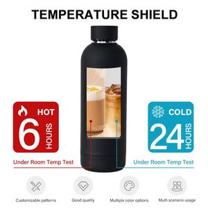 Custom Logo <b>500ml</b> Stainless Steel Double Wall Vacuum Flask Thermal Sports <b>Water</b> <b>Bottle</b> with Rubber Paint Matte Finish Outdoor - Product Image 5