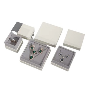 Custom logo White Earring Jewelry Box Velvet Jewelry Box Packaging <b>Book</b> Style Bracelet Necklace Ring Jewelry Set <b>Boxes</b> - Product Image 6