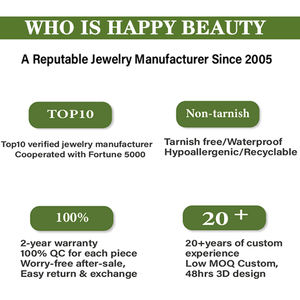 해피 뷰티 방수 저자 극성 보석 18k 금도금 황동 빛나는 지르코니아 레인보우 웨이브 커프 팔찌 팔찌 여성용 - Product Image 5