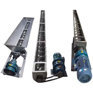 Convoyeur à vis sans tige en acier inoxydable en forme de U pour granulés alimentaires, boues de béton, chargement et levage sur ligne d'assemblage - Product Image 3