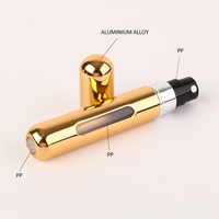 Atomiseur de parfum rechargeable 8 ml en aluminium à remplissage par le bas, mini vaporisateur de parfum avec boîte personnalisée, fabrication ODM/OEM