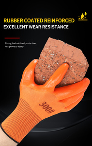 Guantes <span class=keywords><strong>de</strong></span> Seguridad Laboral Recubiertos <span class=keywords><strong>de</strong></span> PVC, Resistentes a Químicos, Impermeables, con Forro Polar Cálido y Resistentes al Desgaste, Sin Polvo - Product Image 6