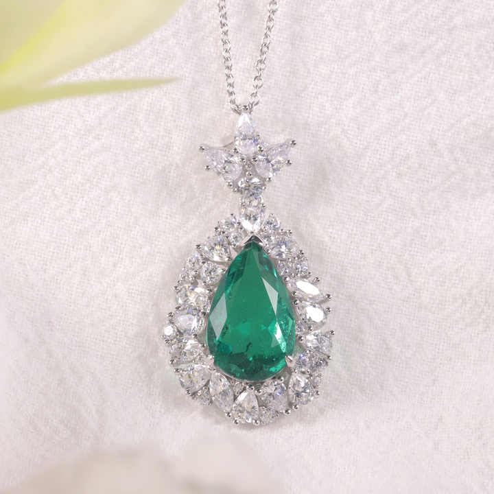 925シルバー グリーンストーン ネックレス シルバー925 グリーンストーン ネックレス