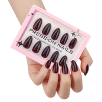 30 pièces Nouveauté Mode Vente en Gros Faux Ongles Simples Couleur Unie Acrylique Faux Ongles Personnalisés Haute Qualité à Coller