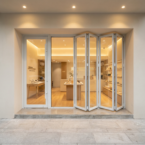 Porte pliante robuste pour véranda extérieure, porte coulissante pour salle de <span class=keywords><strong>lavage</strong></span> de voitures, modèle populaire en ligne - Product Image 4