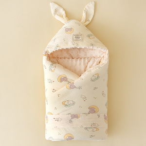 Suministro al por Mayor de Mantas de Muselina de Conejito con Puntos Polares, Manta Suave de Invierno para Envolver Recién Nacidos, Tela de Punto con Relleno de Seda para Regalo - Product Image 2