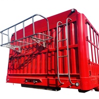 Semi-remorque à 3/4 essieux pour le transport de bétail, semi-remorque à clôture haute pour le transport d'animaux, semi-remorque à plateau pour le transport de marchandises