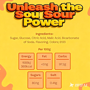 Bonbons Gélifiés Extra Aigres Personnalisables en Gros, Mélange de <span class=keywords><strong>Fruits</strong></span>, Fudge Intensément Acidulé, Idéal pour les Amateurs de Bonbons Aigres - Product Image 4