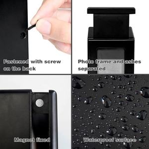 Urna Negra Pequeñ<span class=keywords><strong>a</strong></span> para Cenizas <span class=keywords><strong>de</strong></span> <span class=keywords><strong>Gato</strong></span>, Caja Conmemorativa para Mascotas con Marco para Foto, Logotipo Personalizado, Regalo <span class=keywords><strong>de</strong></span> Recuerdo <span class=keywords><strong>de</strong></span> Condolencias - Product Image 4