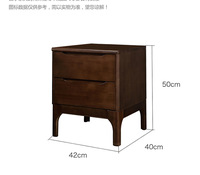 Table de chevet en bois massif de style nordique avec 2 tiroirs Mini rangement Meubles de chambre à coucher au design moderne Table de chevet