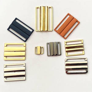 Hebilla de metal al por mayor de alta calidad barato personalizado sin níquel sujetador oro cierre frontal broche traje de baño hebilla de cinturón hebillas - Product Image 3