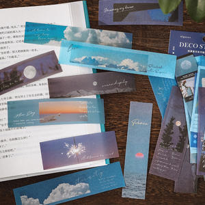 LABON película cielo azul puesta de sol girasol estrella romántica río Simple diario pegatina decorativa álbum de recortes papelería - Product Image 1