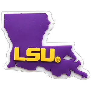 Aksesori sepatu karet PVC, hiasan sepatu Rugby DIY tim sepak bola Amerika, jimat sepatu harimau <span class=keywords><strong>Lsu</strong></span> - Product Image 5