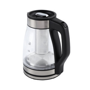 1.5L Cordless Glass <b>Kettle</b> Tea Filter <b>Temperature</b> <b>Control</b> Automatic Shut-off Blue Indicator Light-Hotel Household Use 360 - Product Image 5