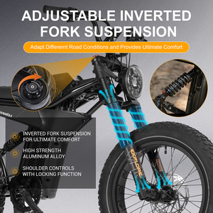 Bici Elettrica Fat Bike per Pendolarismo Urbano, Batteria al Litio 48V, Disponibile in Magazzino USA - Product Image 4