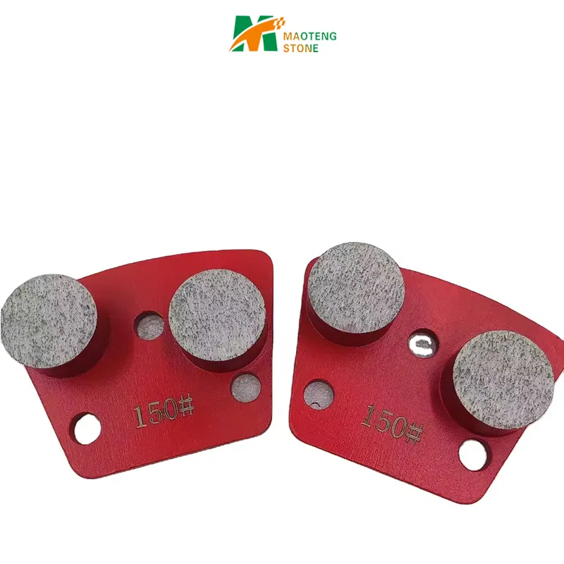 Trapezoid Diamond Grinding Tools For Grinding Concrete Floor With Double Diamond Segments