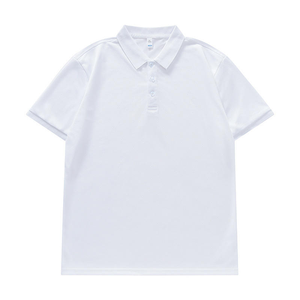 Polo à manches courtes uni blanc pour homme, 100% coton, respirant, tricoté, coupe classique, logo personnalisé, vêtements uniformes - Product Image 6