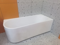 Baignoire autoportante en acrylique Suly Merlin, moderne, carrée, à bords étroits, fonction de trempage, capacité de 50 à 59 gallons, pour hôtels et villas