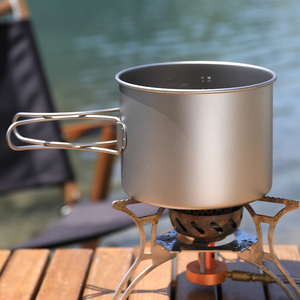 Camping Cookware Set Compact 1100ml Hard Titanium Camping Pot and Pan Outdoor Cooking Gear - Product Image 6
