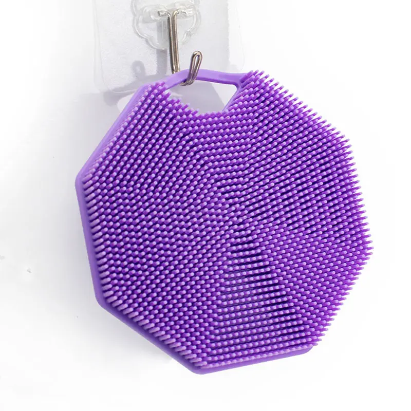 New Silicone Body Scrubber Hexagon Shape Wholesale Bath Dry Silicone Body Brush