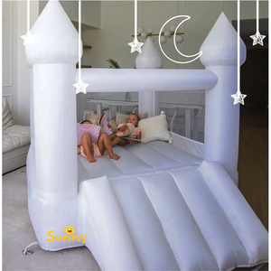 Château gonflable blanc <span class=keywords><strong>avec</strong></span> piscine, château gonflable pour mariage en plein air, château <span class=keywords><strong>avec</strong></span> toboggan et combo de balles à <span class=keywords><strong>vendre</strong></span> - Product Image 1