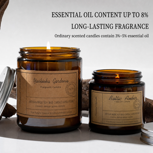 Bougie d'aromathérapie moderne en cire <span class=keywords><strong>de</strong></span> soja, forme cylindrique crème-brun, non toxique, biodégradable, longue durée <span class=keywords><strong>de</strong></span> combustion (20-40h), idéale pour les mariages - Product Image 2