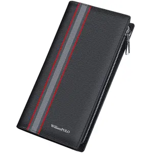Wholesale Supply Premium Trifold RFID Wallet: Genuine Leather, Classic Design High-Quality Men's Wallets with ID Window