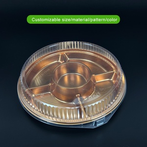 High Quality Custom Disposable Plastic Round Food Packaging <b>Box</b> Golden Fruit <b>Cake</b> Blister Tray <b>Box</b> With <b>Transparent</b> Lid - Product Image 6