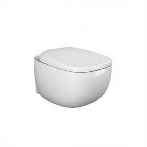 WC suspendu sans rebord Illusion, 39 cm de long, 37 cm de large, 55 cm de haut, design mural - Product Image 3