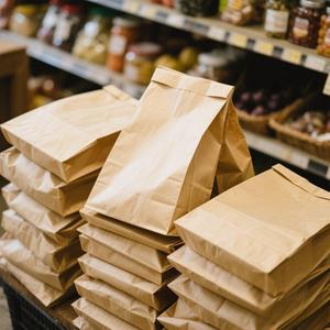Bolsas de Papel SOS Impresas Personalizadas, Resistentes a la Grasa, con Logotipo Personalizado, Bolsa de Papel Kraft Blanca SOS con Fondo Plano para Entrega de Alimentos - Product Image 6