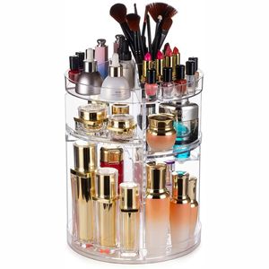 Makeup Organizer Fashion 360-degree Rotating Makeup Organizer Holder Jewelry Organizer Case Makeup Cosmetic Storage Box