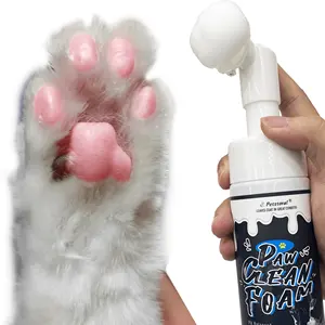 [Vente au comptant] Factory Direct 5.12oz Dog Paw Foam-Nettoyeur de pattes pour animaux de compagnie avec mousse de nettoyage de brosse de massage en silicone souple