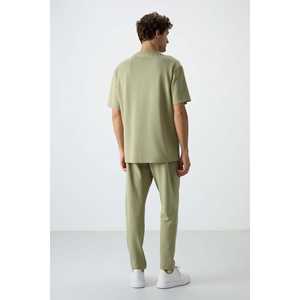 Ensemble de survêtement simple pour homme, vert clair, en coton, coupe ample, décontracté, respirant, pour adulte - Product Image 1