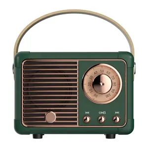 Enceinte bluetooth 4.1, nouveau haut-parleur, Style classique à l'ancienne, Volume sonore, connexion sans fil, carte TF et lecteur <span class=keywords><strong>MP3</strong></span> (vert) - Product Image 1