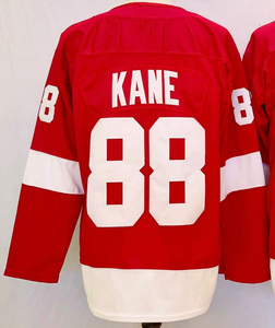 Của nam giới Đỏ 71 Dylan larkin 53 Moritz seider 9 gordie howe 88 Patrick Kane 23 Lucas <span class=keywords><strong>Raymond</strong></span> Khâu Thêu Ice Hockey Jersey - Product Image 5