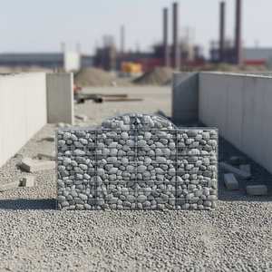 Cestas de Gabión de Hierro Galvanizado Plateado, Barrera Acústica, Material de Construcción de Diseño Industrial - Product Image 2