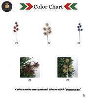 Meilleures ventes et haute qualité Sprays de décoration d'arbre Sprays floraux de Noël à paillettes décor 78537 pics de Noël à paillettes artificielles