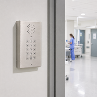 Conception robuste en acier inoxydable avec clavier numérique complet et touches de numérotation rapide, interphone industriel mural mains libres